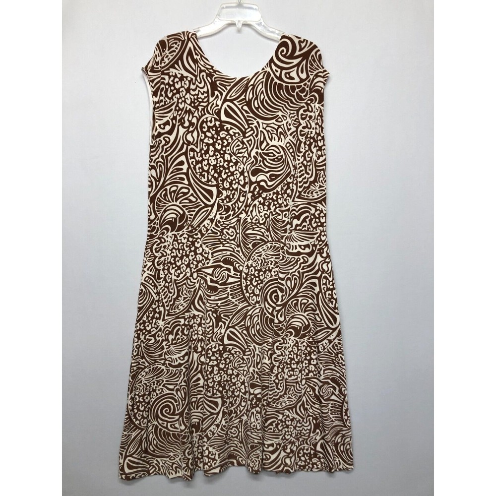 Chico's Travelers Women Animal Prints V-Back Dress Size 2 Acetate Blend M109 -28